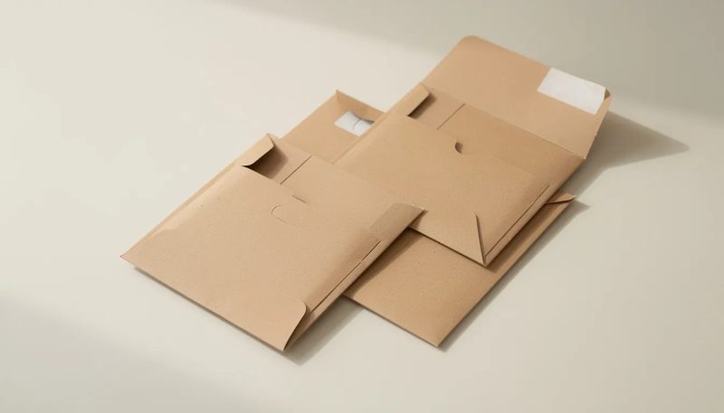 Umweltfreundliche Versandtaschen aus Vollpappe.