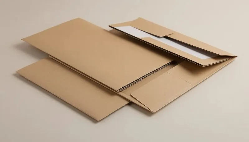 Versandtaschen aus recycelbarer Wellpappe unterstützen eine nachhaltige Versandstrategie.