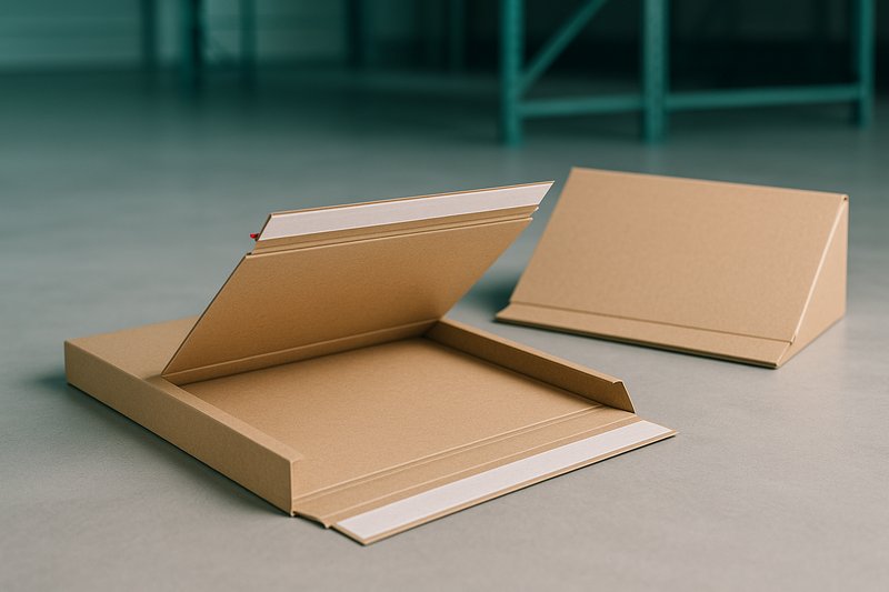 Versandtaschen aus Vollpappe mit Querbefuellung kaufen - KK Verpackungen