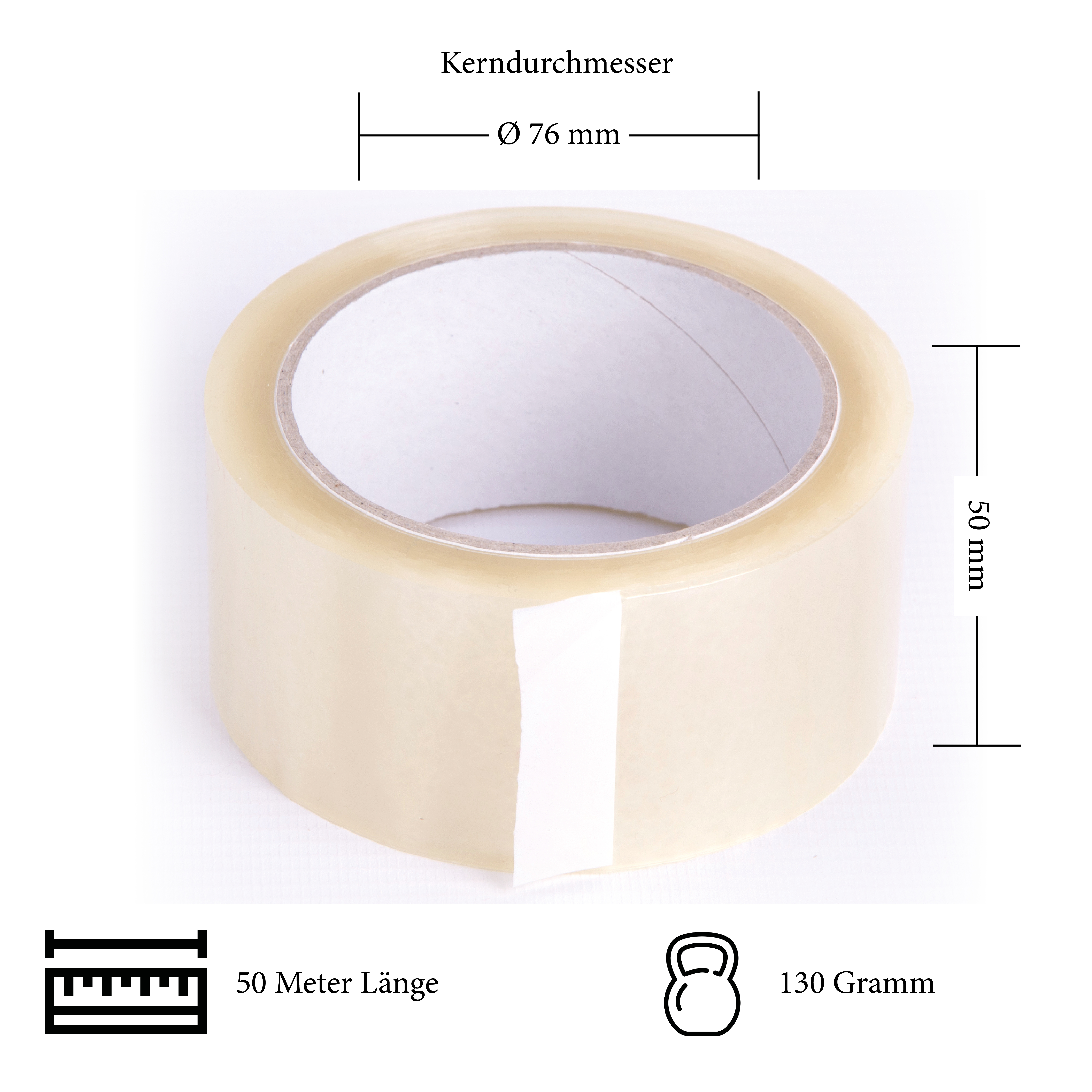 Midori Klebeband Braun PP Packband Paketband Tape 48 mm x 66 m