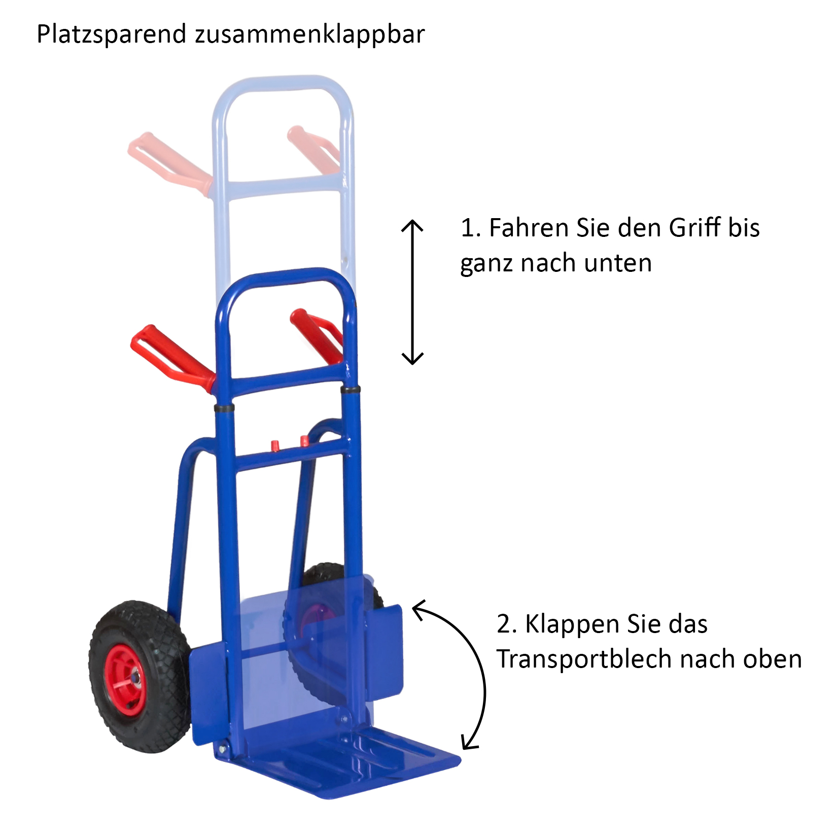 PROFI Treppensackkarre Stapelkarre Sackkarre Transportkarre Klappbar Midori-Euro