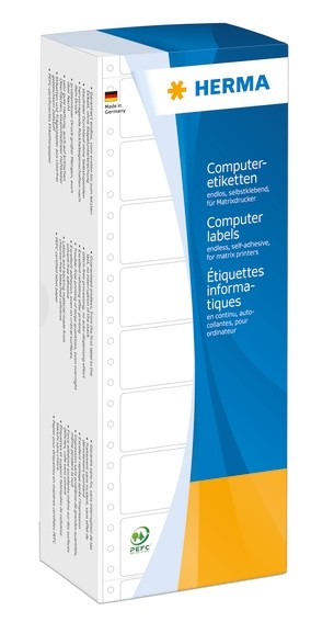 HERMA 8210 Computeretiketten 88,9x23 mm 1-bahnig weiß Papier mat