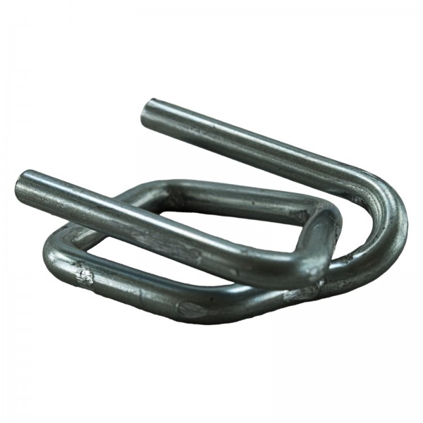 100x 19 mm Metallklemmen verzinkt für Textil Umreifungsband