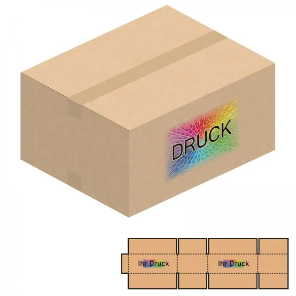 500x400x250 mm zweiwellige Kartons mit Digitaldruck