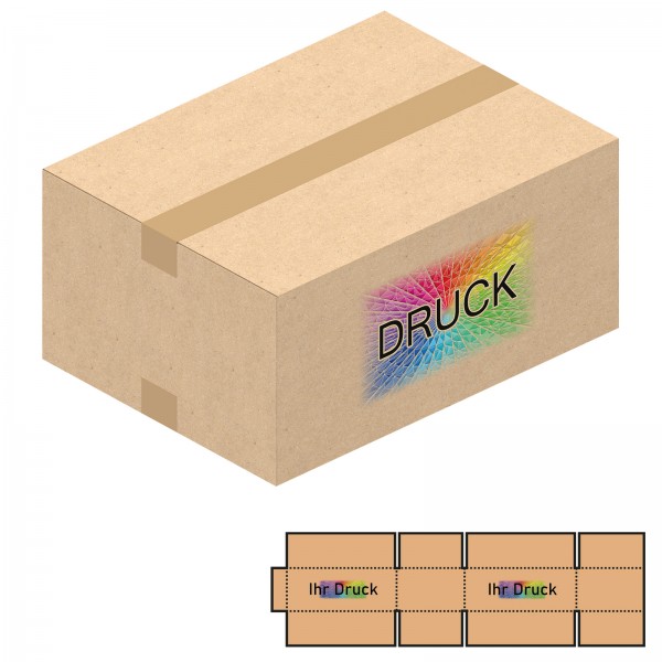 392x292x184 mm zweiwellige Kartons mit Digitaldruck