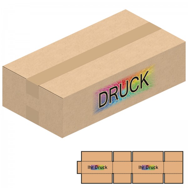 362x187x84 mm zweiwellige Kartons mit Digitaldruck
