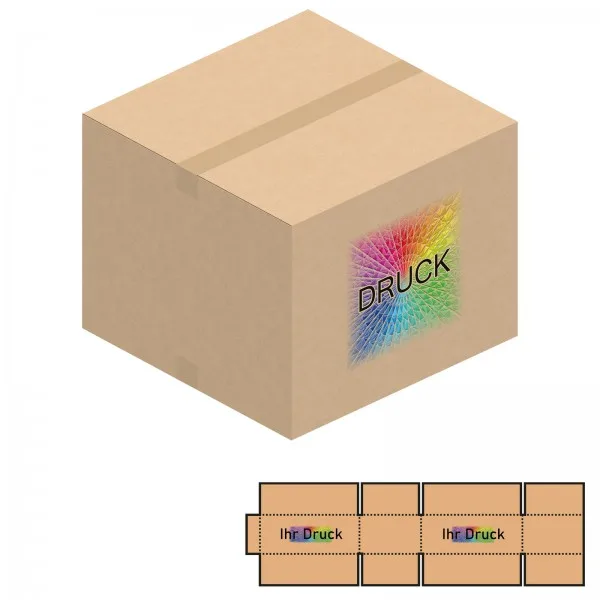 500x500x400 mm zweiwellige Kartons mit Digitaldruck