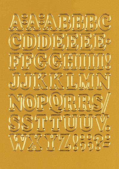 HERMA 4183 Buchstaben 12 mm A-Z Folie gold 10 Bl.