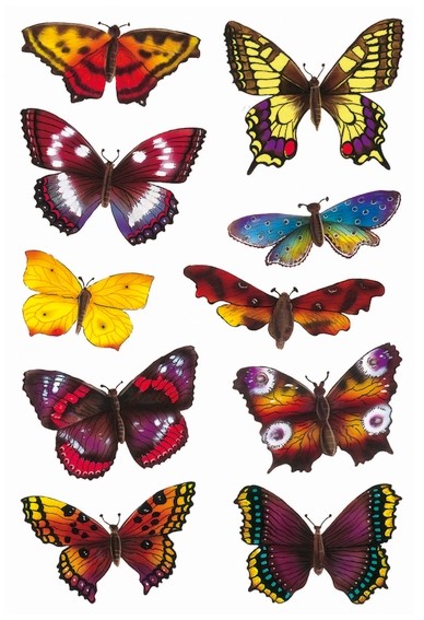 HERMA 3349 10x Sticker DECOR Schmetterlinge, beglimmert