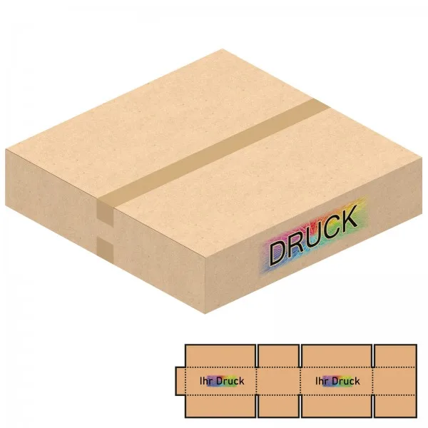 590x590x130 mm zweiwellige Kartons mit Digitaldruck