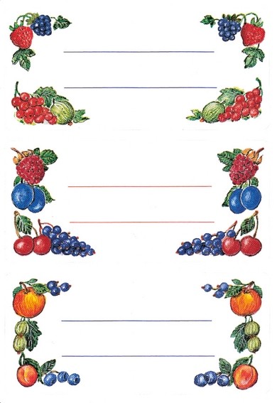 HERMA 3784 10x Küchenetiketten Beerenarrangements Einmachgläser