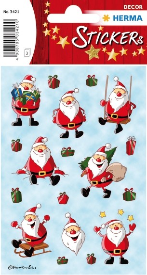HERMA 3421 10x Sticker DECOR Weihnachtsmann