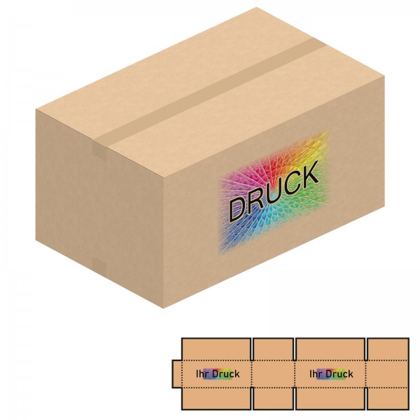 800x500x400 mm zweiwellige Kartons mit Digitaldruck