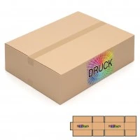 650x500x200 mm einwellige Kartons mit Digitaldruck