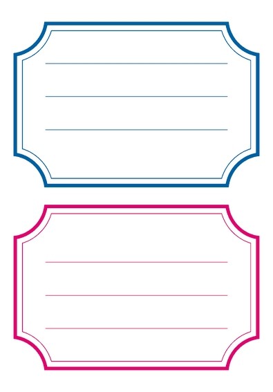 HERMA 5781 10x Schuletiketten neutral blau-roter Rand liniert 78