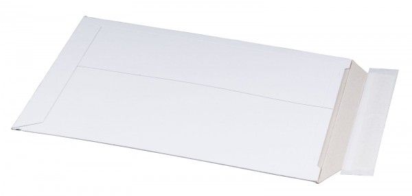 Vollpappe-Versandtasche 255 x 342 x 30 mm DIN C4 mit Aufreißfaden & Selbstklebeverschluss Weiß