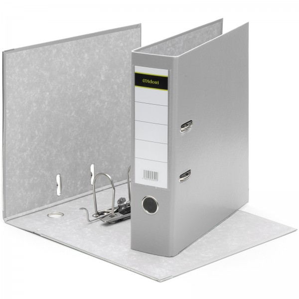 Ordner A4 8 cm PP Kunststoff Grau Aktenordner Briefordner