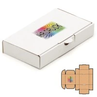 180x100x30 mm Maxibrief Karton A6, weiß mit Digitaldruck