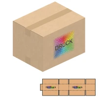 260x200x180 mm einwellige Kartons mit Digitaldruck