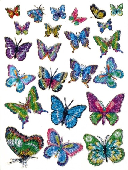HERMA 6867 10x Sticker MAGIC Schmetterlinge, Crystal