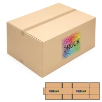 Faltkarton 800 x 600 x 200-400 mm (Außenmaß) (2-wellig) mit Digitaldruck