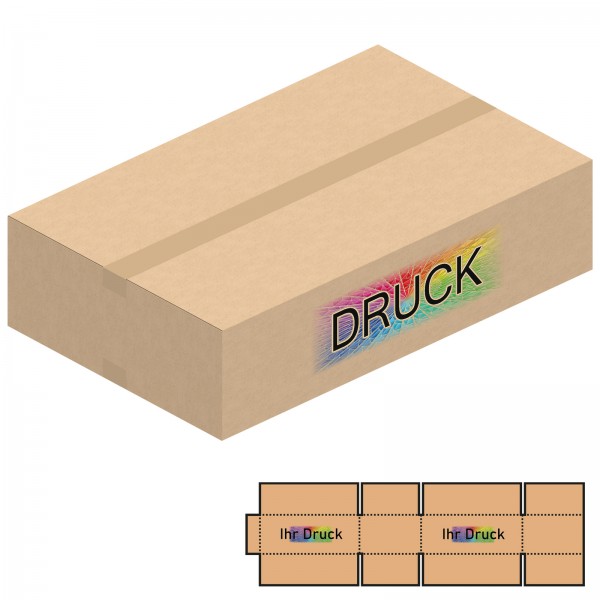 800x500x200 mm einwellige Kartons mit Digitaldruck