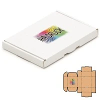 175x120x20 mm Großbrief Karton A6 (Außenmaß), weiß mit Digitaldruck