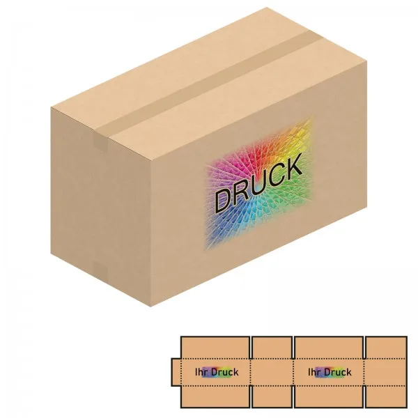 700x350x400 mm zweiwellige Kartons mit Digitaldruck
