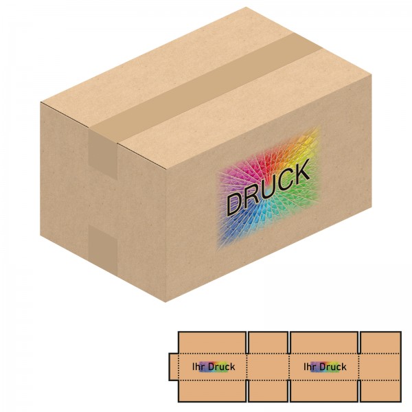 294x194x160 mm einwellige Kartons mit Digitaldruck