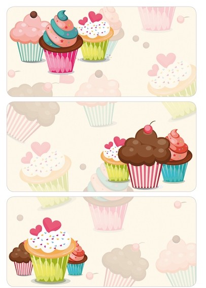 HERMA 3065 10x Sticker DECOR Cupcakes