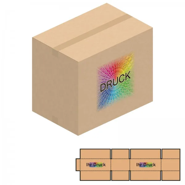 600x400x500 mm einwellige Kartons mit Digitaldruck