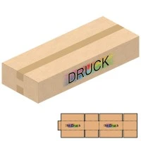 740x290x130 mm zweiwellige Kartons mit Digitaldruck