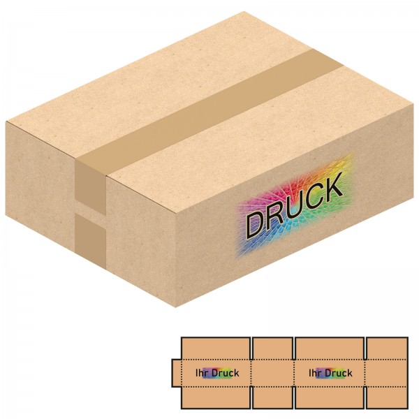 312x242x104 mm zweiwellige Kartons mit Digitaldruck