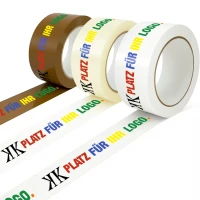 PP Klebeband leise abrollend 1 bis 6 farbig bedruckt in weiß/braun/transparent