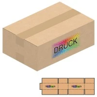 290x190x105 mm einwellige Kartons mit Digitaldruck
