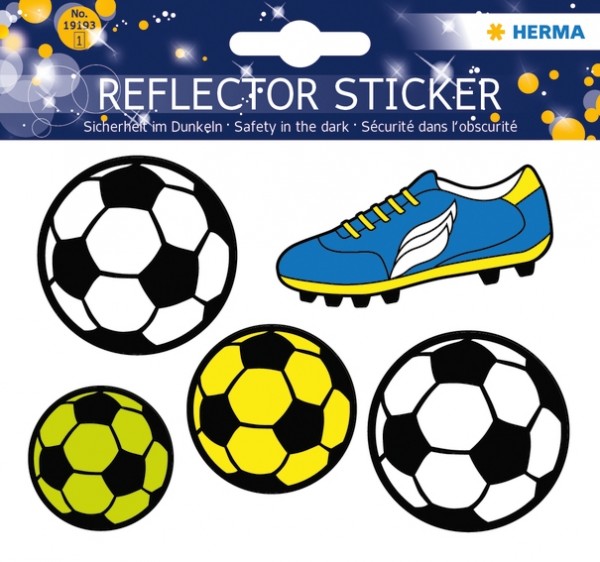 HERMA 19193 5x Reflektorsticker Fussball