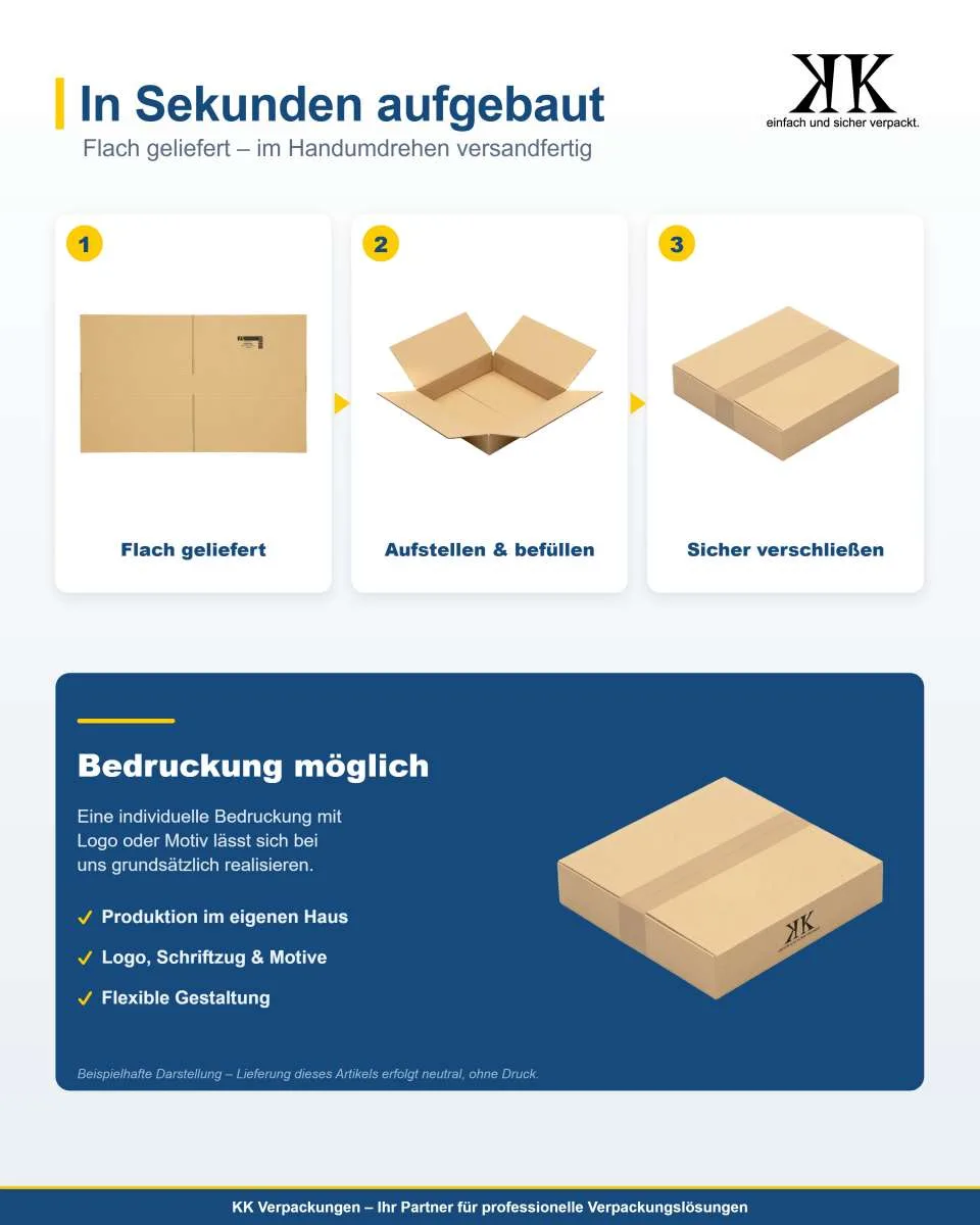 Wellpapp-Faltkarton 2-wellig, Modulkarton, braun, Qual. 2.30; 580 x 480