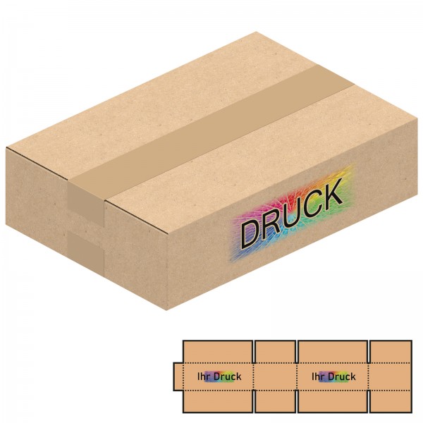 215x150x55 mm einwellige Kartons A5 mit Digitaldruck