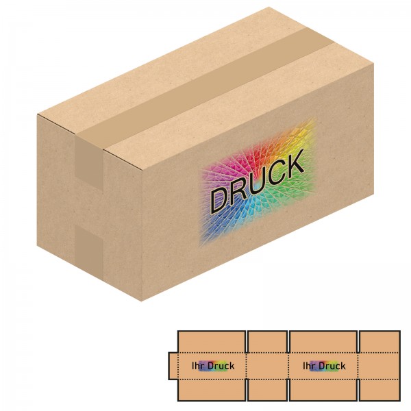 294x144x140 mm einwellige Kartons mit Digitaldruck