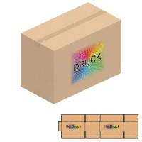 745x395x395-495 mm einwellige Kartons mit Digitaldruck