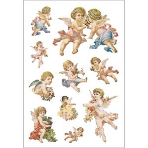 HERMA 3338 10x Sticker DECOR Nostalgische Engel, beglimmert