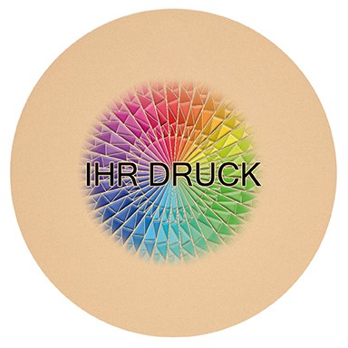 Wellpapp-Zuschnitt Kartonzuschnitt 600 mm Ø rund Felge mit Digitaldruck