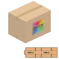 390x290x280 mm einwellige Kartons mit Digitaldruck
