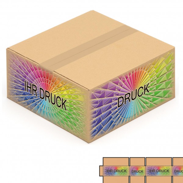 Faltkarton 300 x 300 x 150 mm DHL Päckchen bis 1 kg mit Digitaldruck