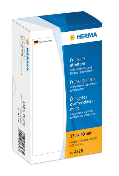 HERMA 4328 Frankieretiketten doppelt 130x40 mm 500 St.