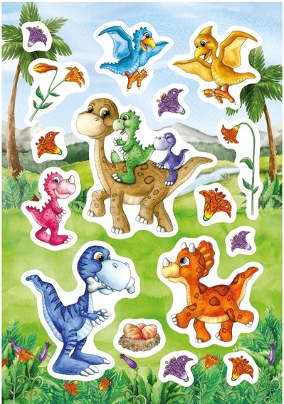 HERMA 15214 10x Sticker MAGIC Dinokinder, Folie
