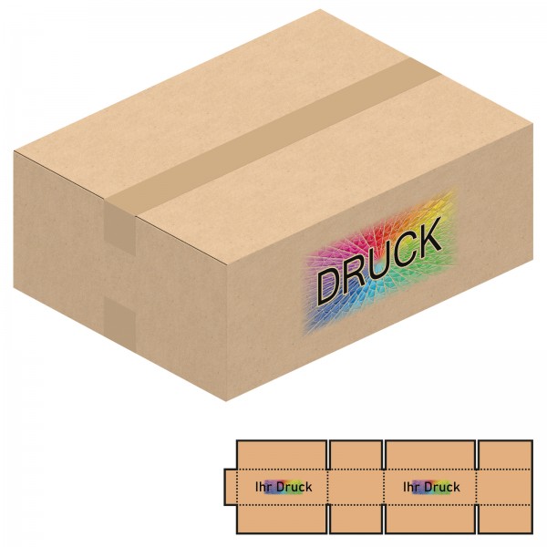 394x294x138 mm einwellige Kartons mit Digitaldruck