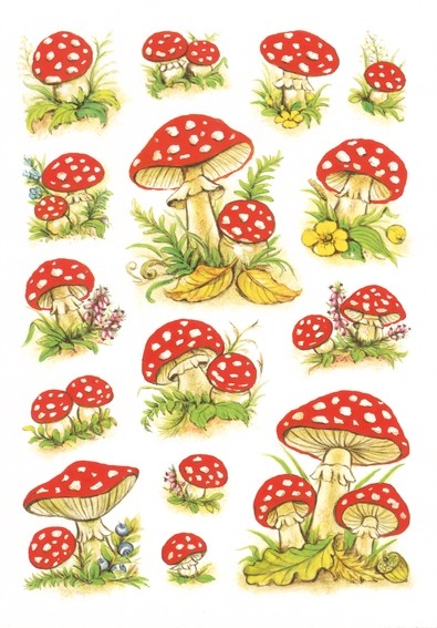 HERMA 3366 10x Sticker DECOR Pilze
