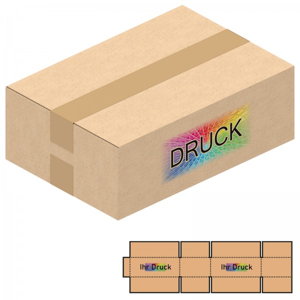 242x167x84 mm zweiwellige Kartons mit Digitaldruck