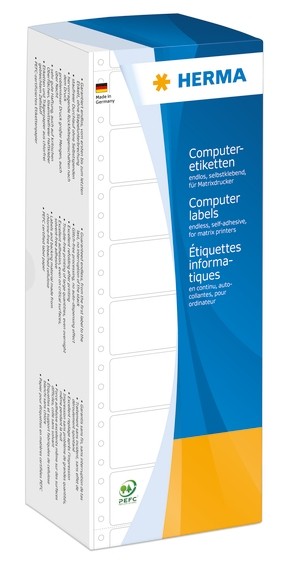 HERMA 8203 Computeretiketten 101,6x73,8 mm 1-bahnig weiß perfori